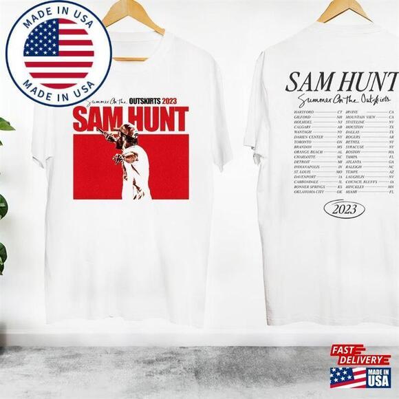 Tops - Sam Hunt Summer On The Outskirts Tour Shirt Concert Country Music 2 Sided Tshirt